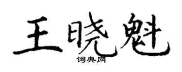 丁谦王晓魁楷书个性签名怎么写