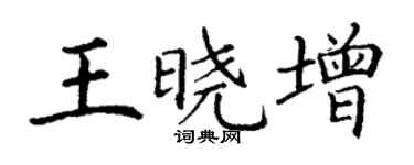丁谦王晓增楷书个性签名怎么写