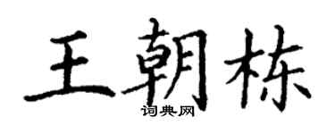 丁谦王朝栋楷书个性签名怎么写