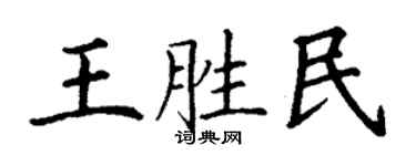 丁谦王胜民楷书个性签名怎么写