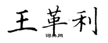 丁谦王革利楷书个性签名怎么写