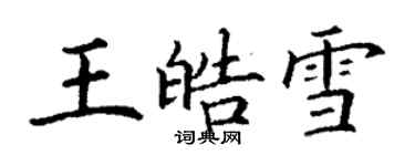 丁谦王皓雪楷书个性签名怎么写