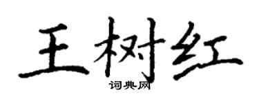 丁谦王树红楷书个性签名怎么写