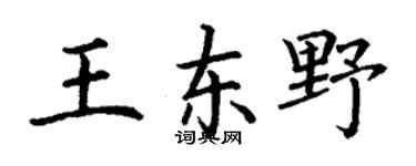 丁谦王东野楷书个性签名怎么写