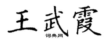 丁谦王武霞楷书个性签名怎么写