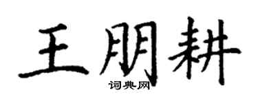 丁谦王朋耕楷书个性签名怎么写