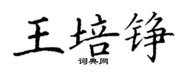 丁谦王培铮楷书个性签名怎么写