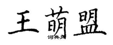 丁谦王萌盟楷书个性签名怎么写