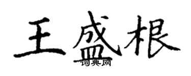 丁谦王盛根楷书个性签名怎么写