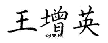 丁谦王增英楷书个性签名怎么写