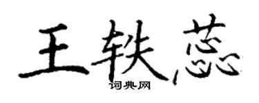 丁谦王轶蕊楷书个性签名怎么写