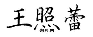 丁谦王照蕾楷书个性签名怎么写
