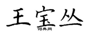 丁谦王宝丛楷书个性签名怎么写