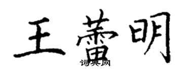 丁谦王蕾明楷书个性签名怎么写