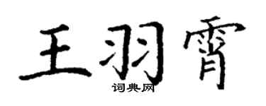 丁谦王羽霄楷书个性签名怎么写