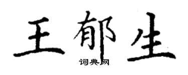 丁谦王郁生楷书个性签名怎么写