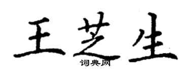 丁谦王芝生楷书个性签名怎么写