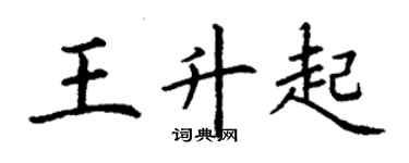 丁谦王升起楷书个性签名怎么写