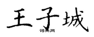 丁谦王子城楷书个性签名怎么写