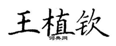 丁谦王植钦楷书个性签名怎么写