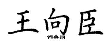 丁谦王向臣楷书个性签名怎么写