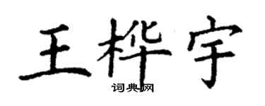 丁谦王桦宇楷书个性签名怎么写