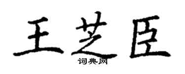 丁谦王芝臣楷书个性签名怎么写