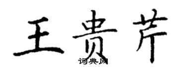 丁谦王贵芹楷书个性签名怎么写