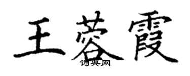 丁谦王蓉霞楷书个性签名怎么写