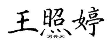 丁谦王照婷楷书个性签名怎么写