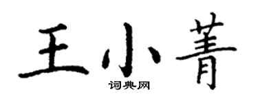 丁谦王小菁楷书个性签名怎么写