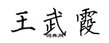 何伯昌王武霞楷书个性签名怎么写