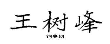 袁强王树峰楷书个性签名怎么写