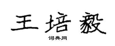 袁强王培毅楷书个性签名怎么写