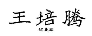 袁强王培腾楷书个性签名怎么写