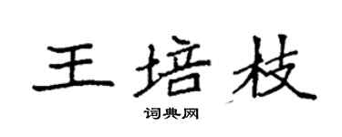 袁强王培枝楷书个性签名怎么写