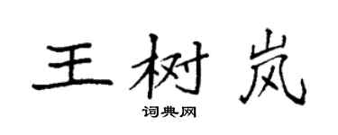袁强王树岚楷书个性签名怎么写