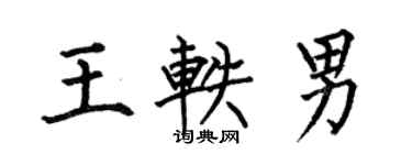 何伯昌王轶男楷书个性签名怎么写