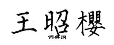 何伯昌王昭樱楷书个性签名怎么写