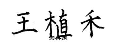 何伯昌王植禾楷书个性签名怎么写