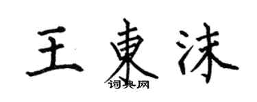 何伯昌王东沫楷书个性签名怎么写