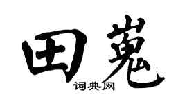 翁闿运田嵬楷书个性签名怎么写