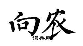 翁闿运向农楷书个性签名怎么写