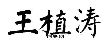 翁闿运王植涛楷书个性签名怎么写