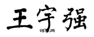 翁闿运王宇强楷书个性签名怎么写