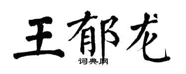 翁闿运王郁龙楷书个性签名怎么写