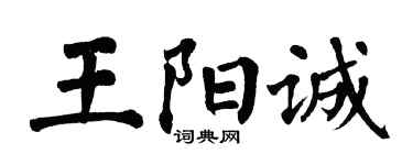 翁闿运王阳诚楷书个性签名怎么写