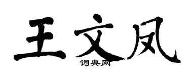 翁闿运王文凤楷书个性签名怎么写