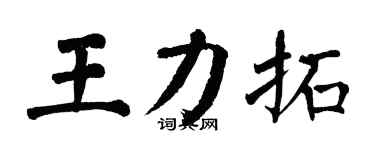 翁闿运王力拓楷书个性签名怎么写