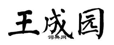 翁闿运王成园楷书个性签名怎么写